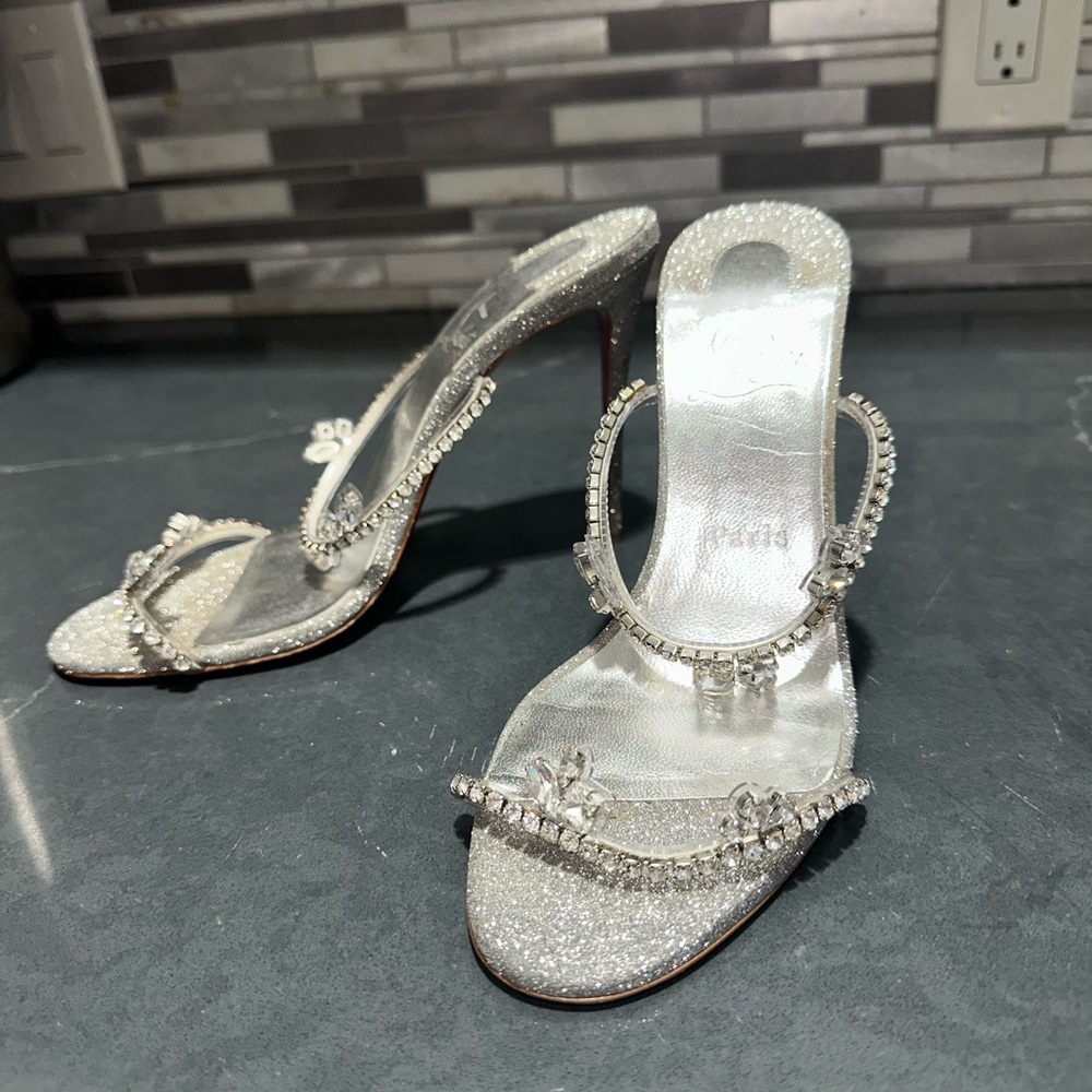Christian Louboutin Just Queen 100mm crystal-embellished sandal - Picture 7 of 9